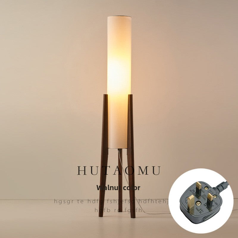 New Chinese Style Natural Wood Floor Lamp