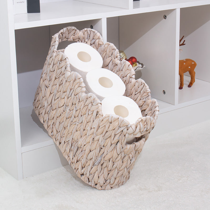 Handwoven Water Hyacinth Storage Basket