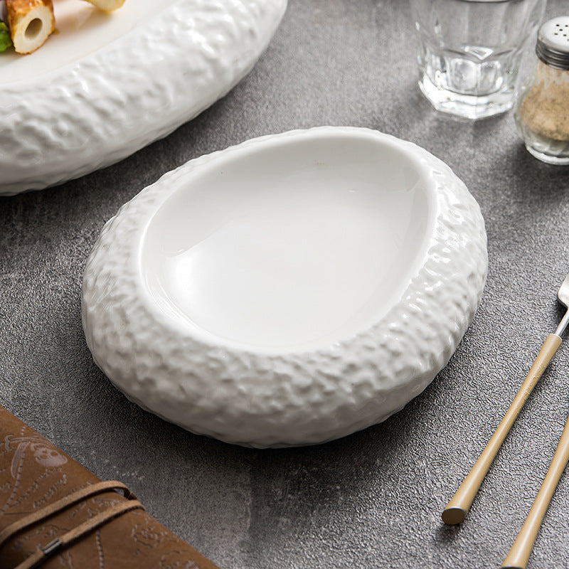 Rock Pattern Ceramic Dinner Plates