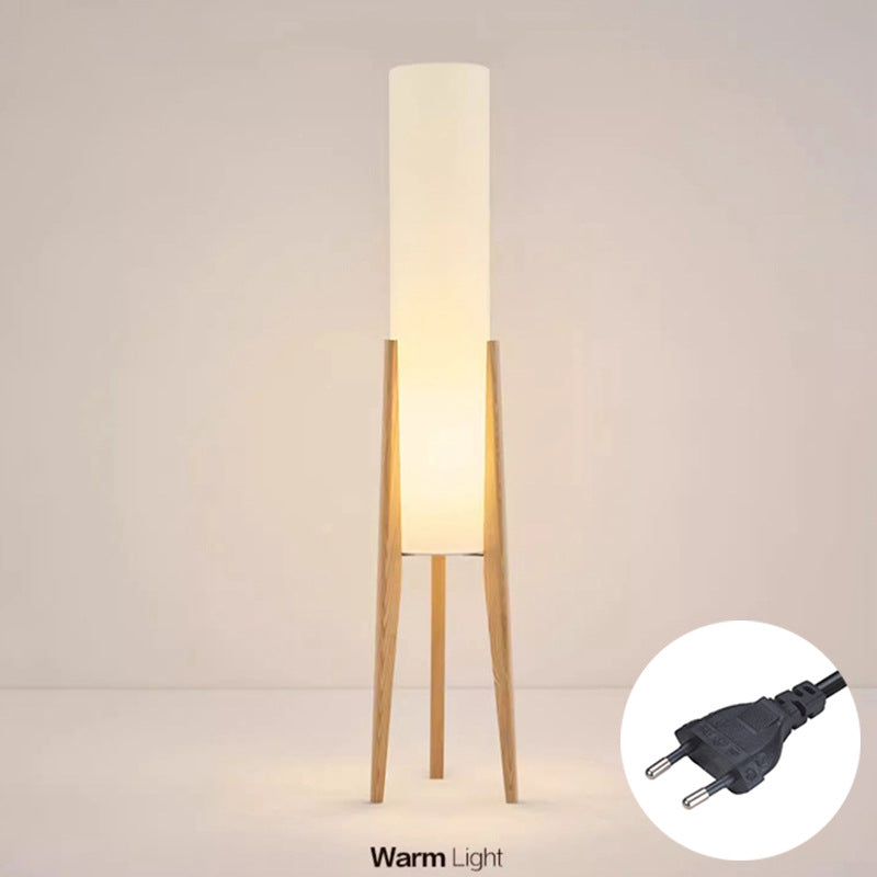 New Chinese Style Natural Wood Floor Lamp
