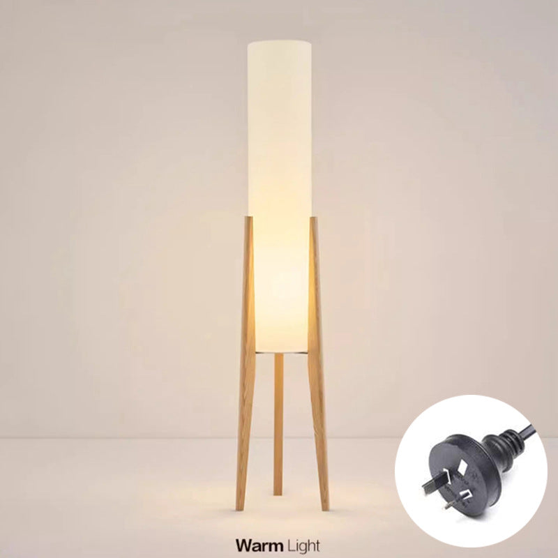 New Chinese Style Natural Wood Floor Lamp