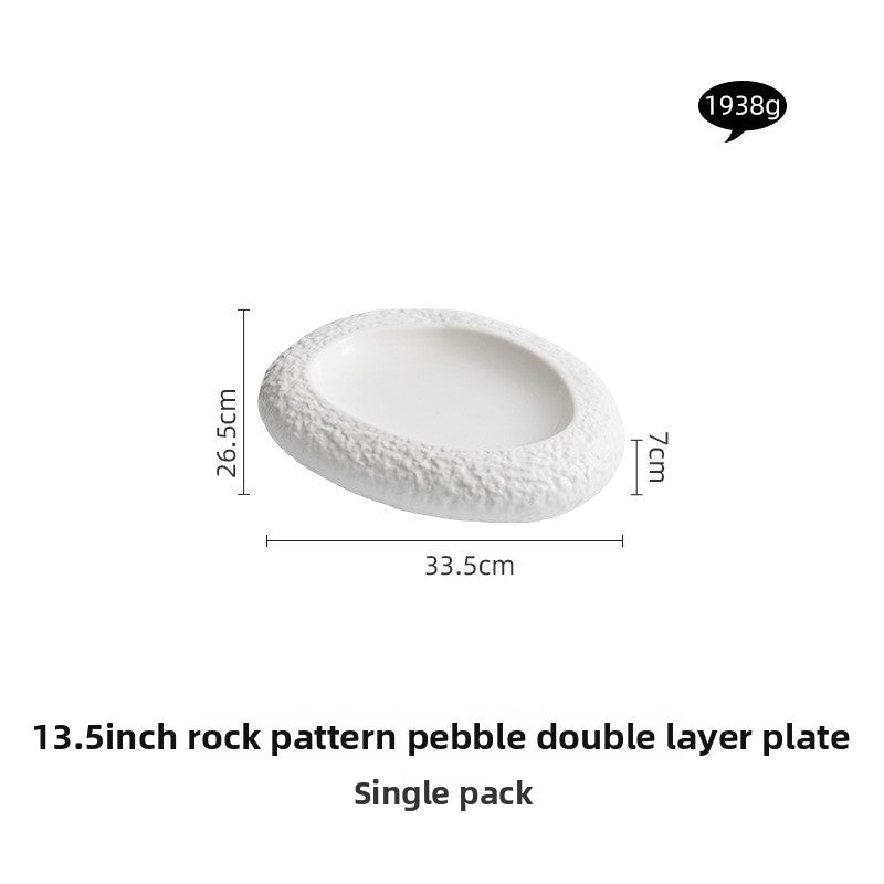 Rock Pattern Ceramic Dinner Plates