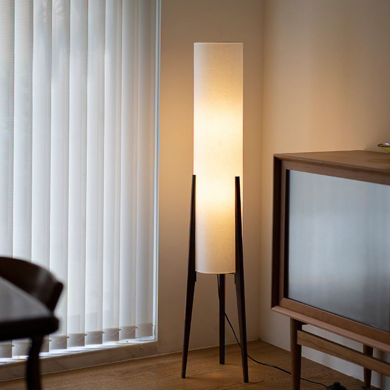 New Chinese Style Natural Wood Floor Lamp