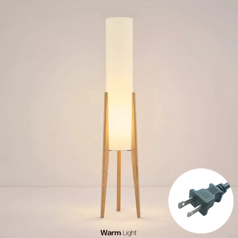 New Chinese Style Natural Wood Floor Lamp