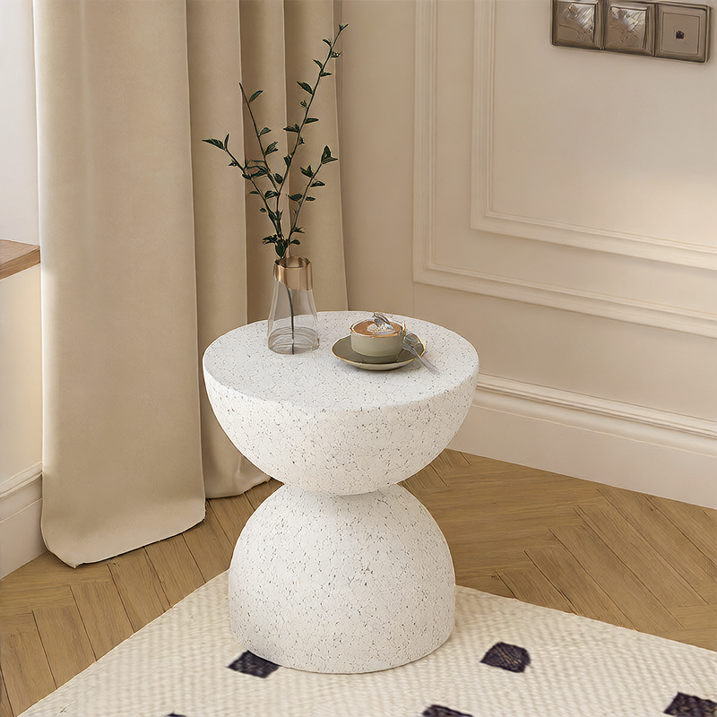 Small round table bedside table