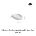 Rock Pattern Ceramic Dinner Plates