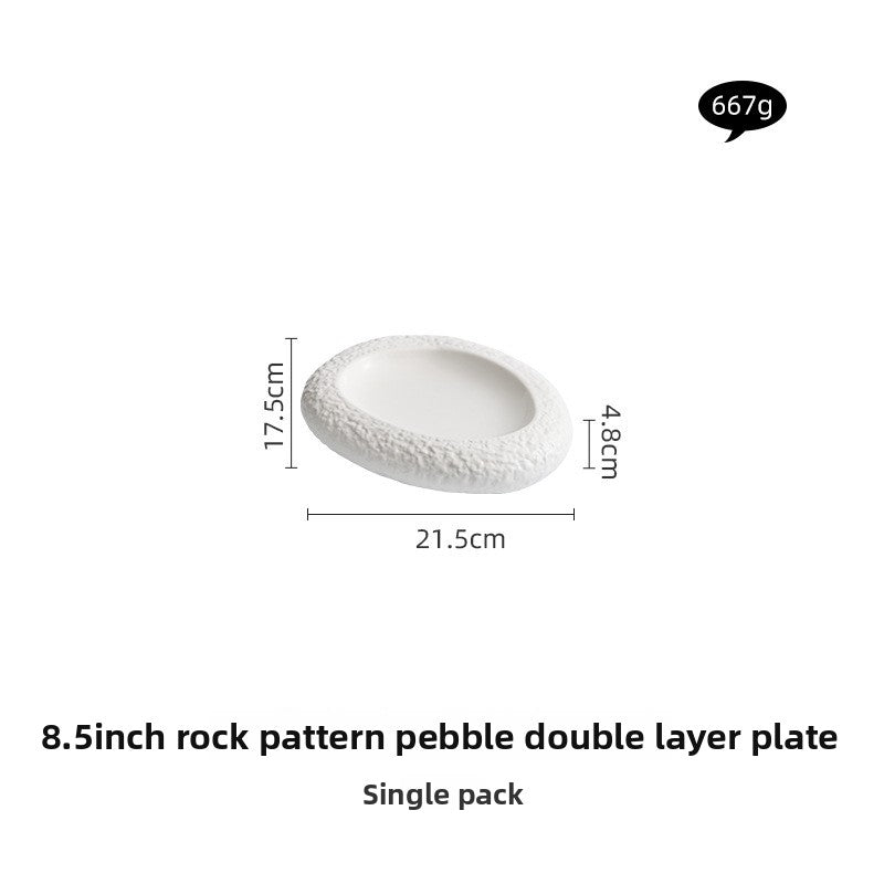 Rock Pattern Ceramic Dinner Plates