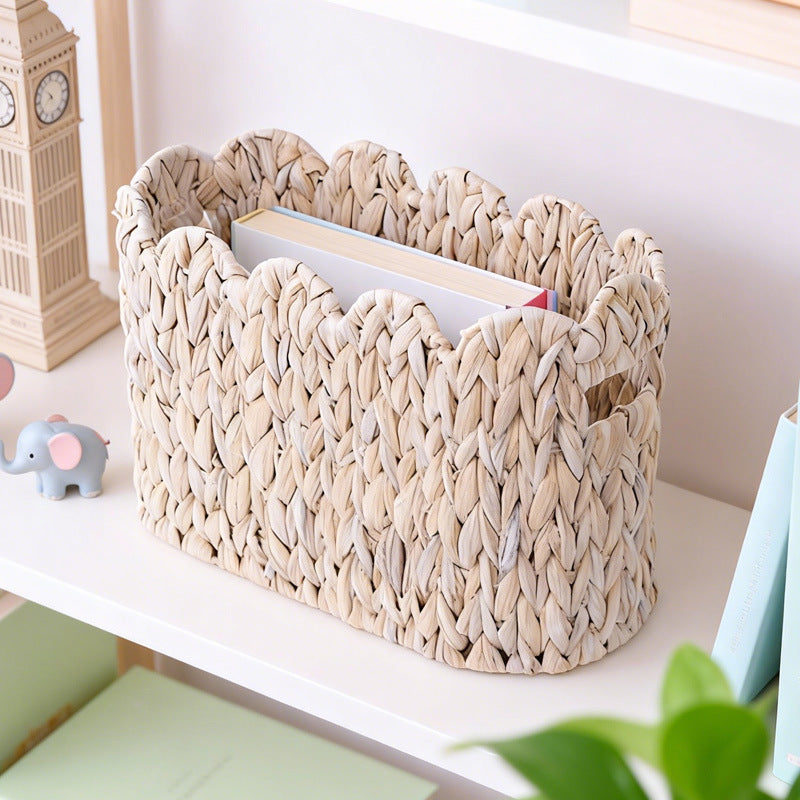 Handwoven Water Hyacinth Storage Basket