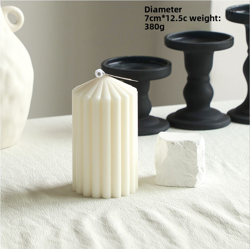 White ambient scented candles