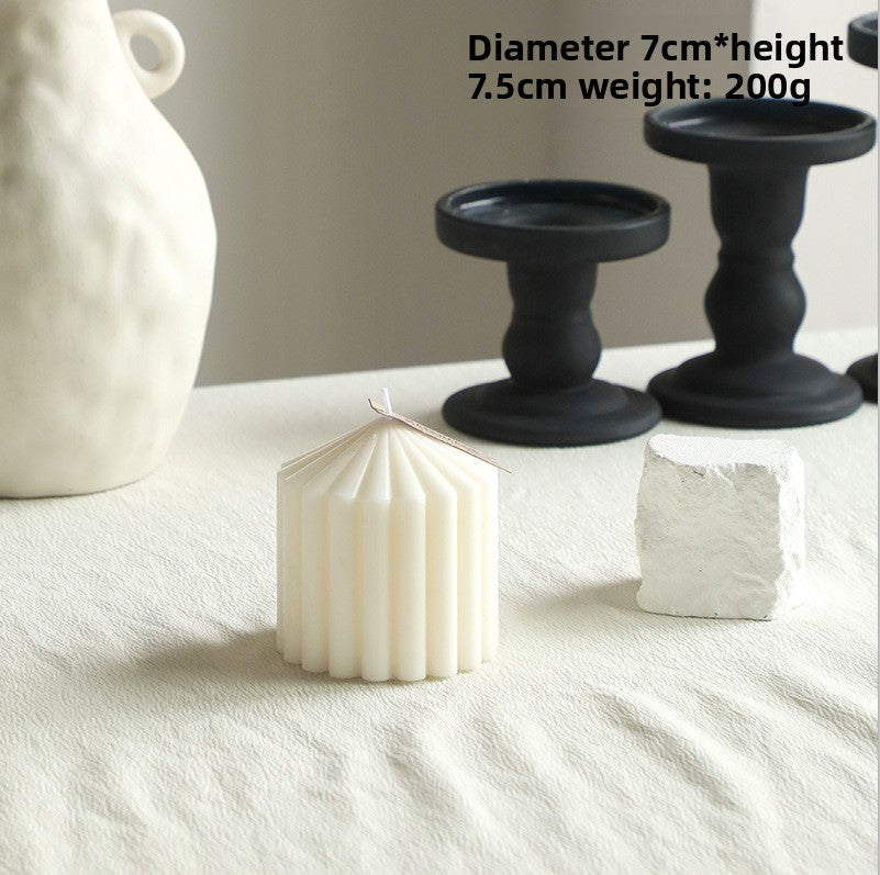 White ambient scented candles