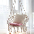 Cotton rope woven hanging basket