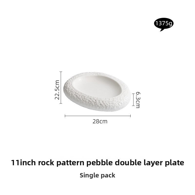 Rock Pattern Ceramic Dinner Plates