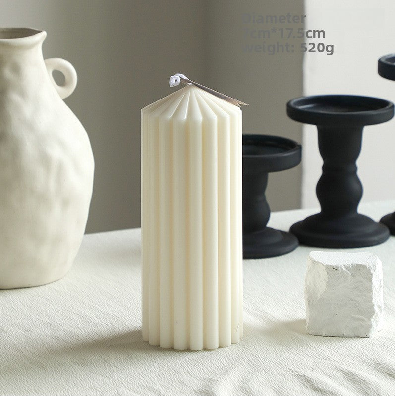 White ambient scented candles