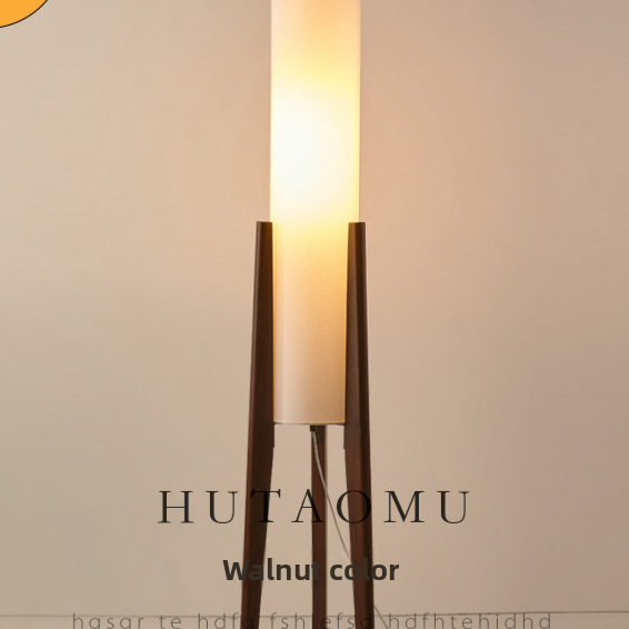 New Chinese Style Natural Wood Floor Lamp
