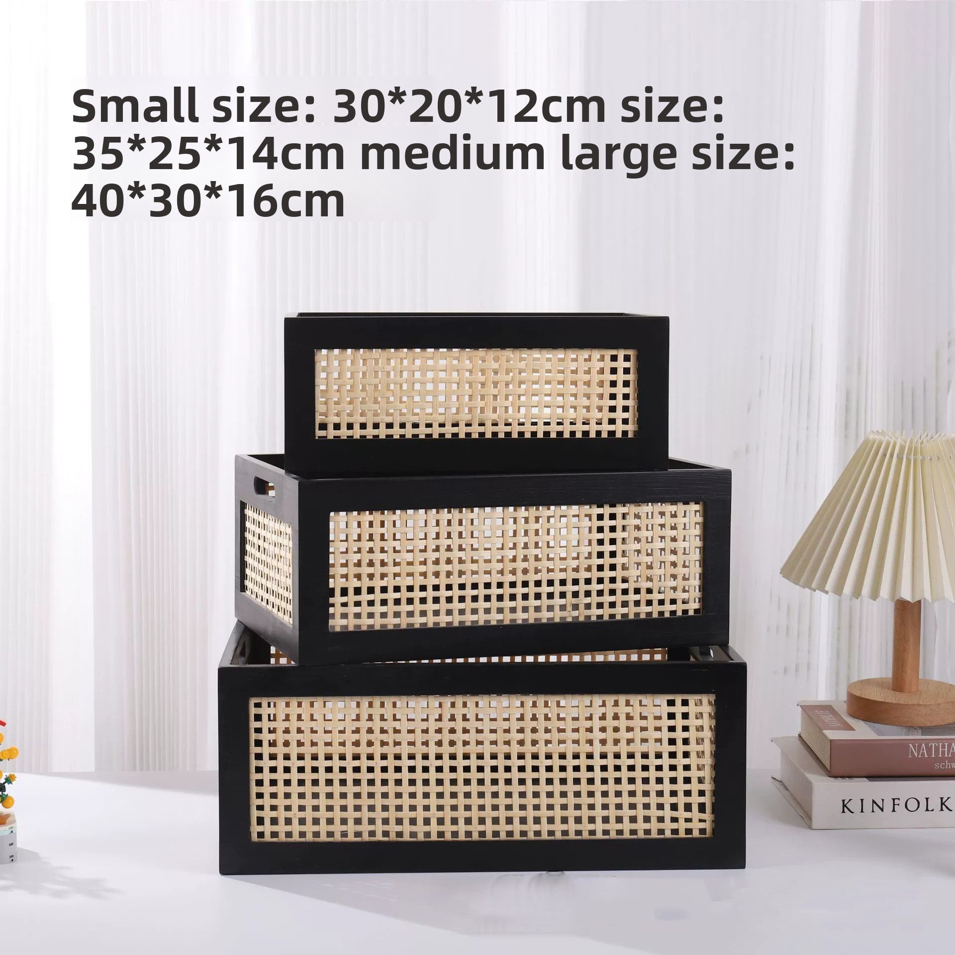 Retro wicker storage basket