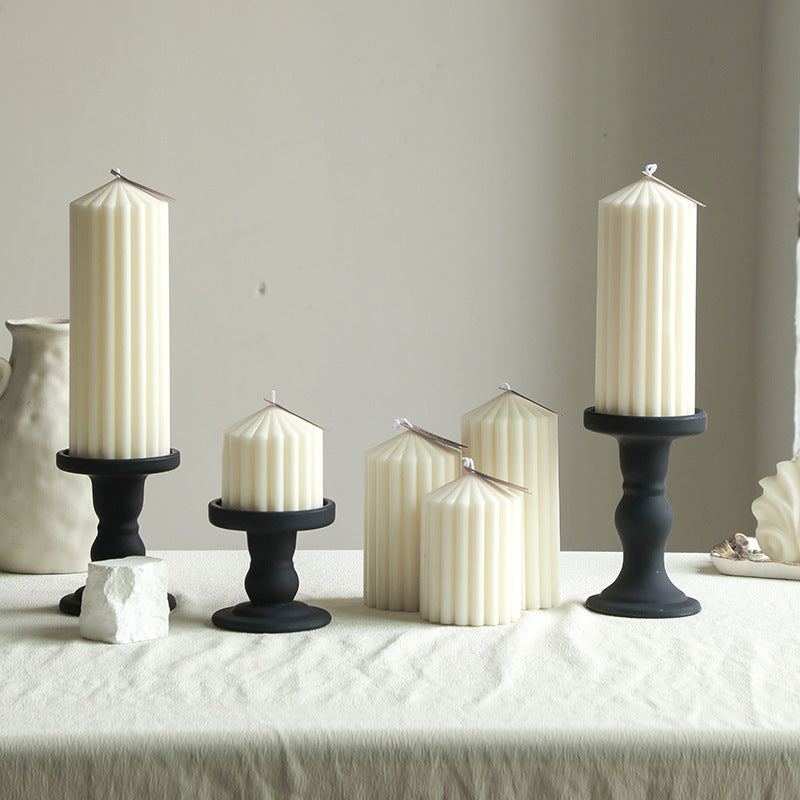 White ambient scented candles