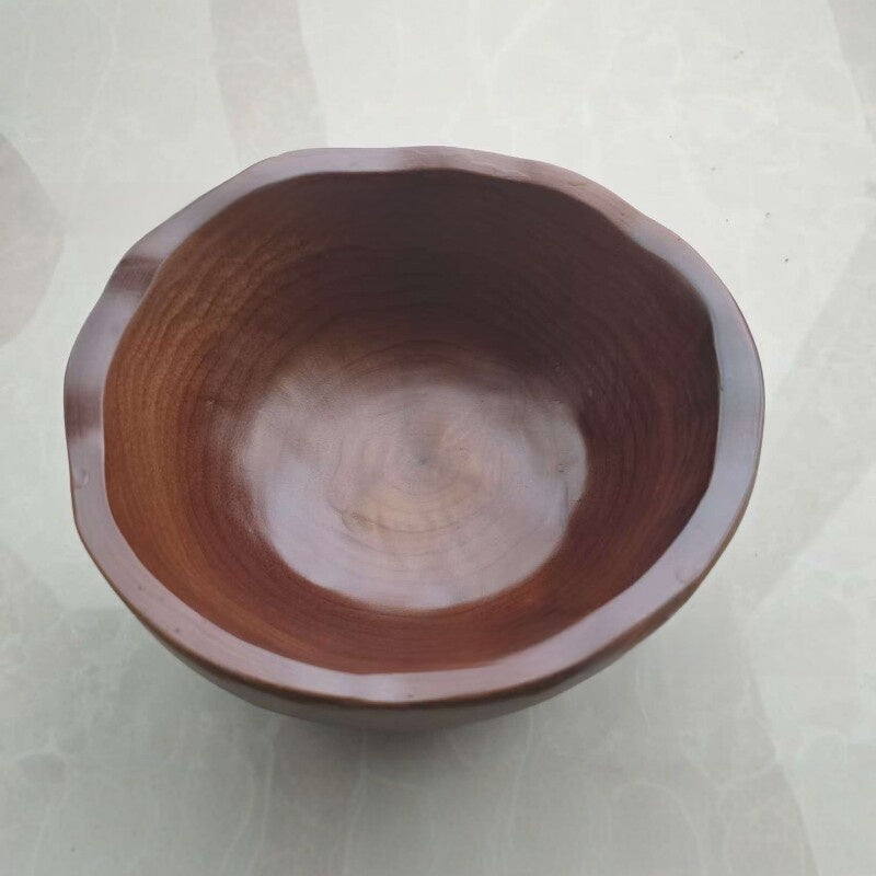 Solid Wood Carved Fruit Serving Tray