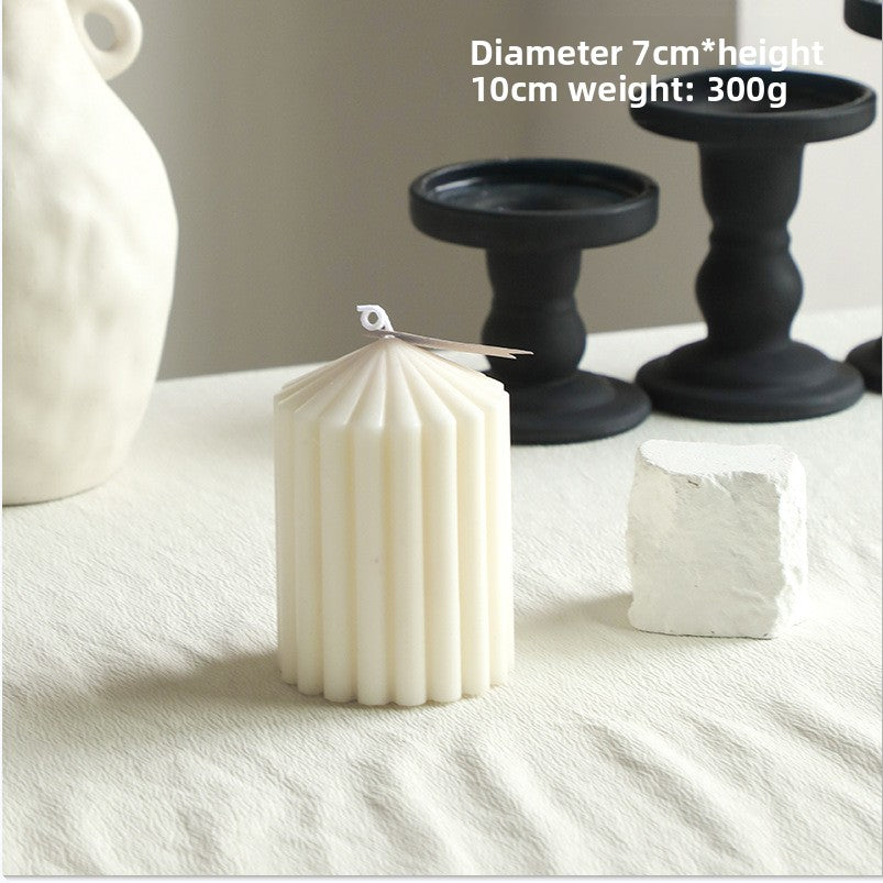White ambient scented candles