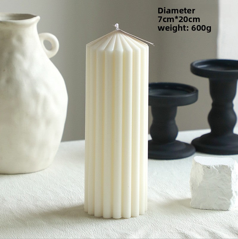 White ambient scented candles