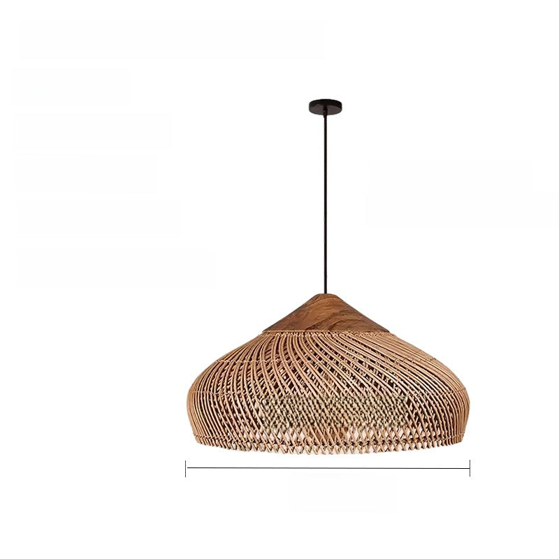 Japanese Wabi-Sabi Rattan Chandelier