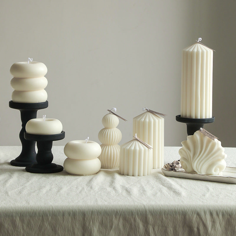 White ambient scented candles
