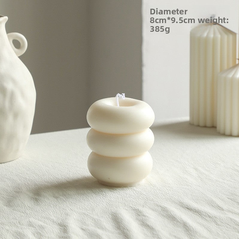 White ambient scented candles