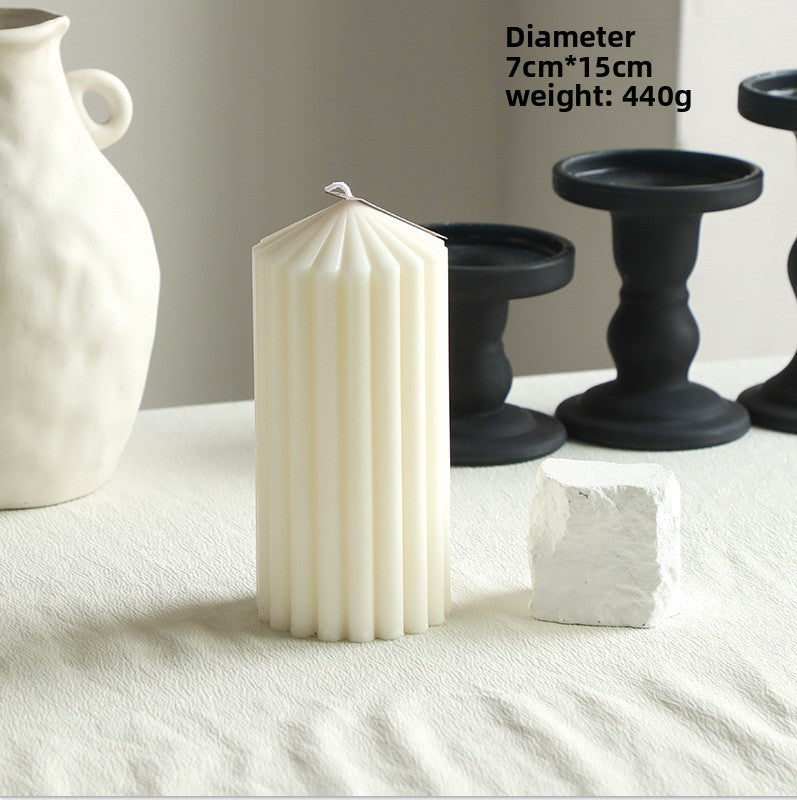 White ambient scented candles