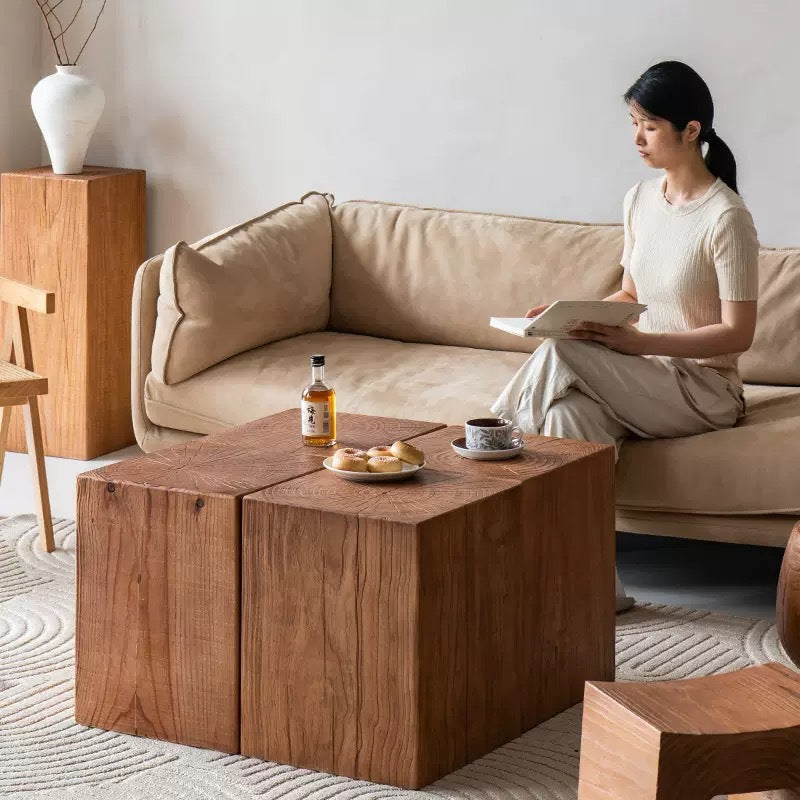 Handcrafted Solid Wood Side Table