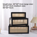 Retro wicker storage basket